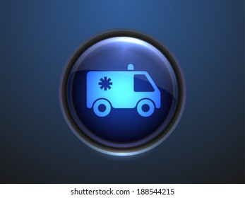 3d Vector illustration of ambulance icon