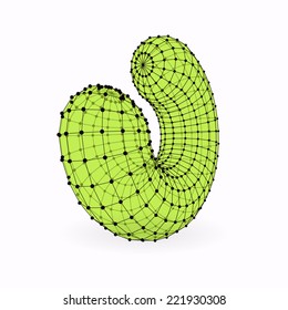 Ilustración vectorial 3d. ¿¿¿¿¿¿¿¿¿Y??? se puede usar como elemento de diseño, emblema, icono.  