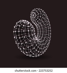 3d vector illustration. C?an be used as design element, emblem, icon.  