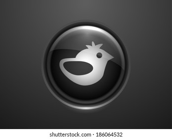 3.d Ilustración vectorial de un ícono de pájaro 