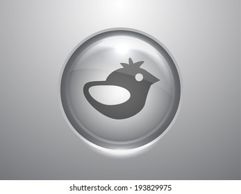3D-Vektorgrafik eines Vogelsymbol 