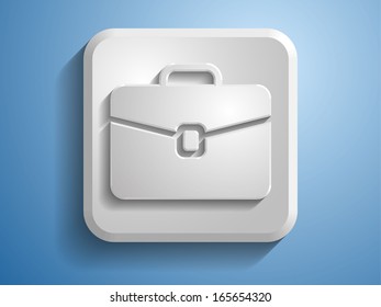 3d Vector illustration of briefcase icon 