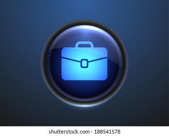 3d Vector illustration of briefcase icon 