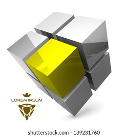 Ilustración vectorial 3D. Concepto de negocio.