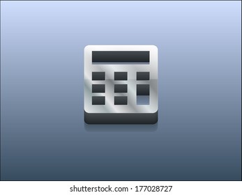 3d Vector illustration of calculator icon