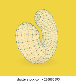 Ilustración vectorial 3d. se puede utilizar como elemento de diseño, emblema, icono.  