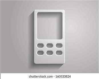 3D-Vektorgrafik des Handysymbol