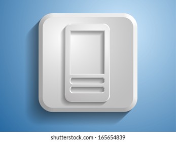 3.d Ilustración vectorial del icono del teléfono móvil