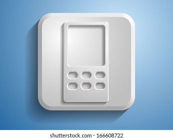 3d Vector illustration of cellphone icon