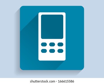 3.d Ilustración vectorial del icono del teléfono móvil