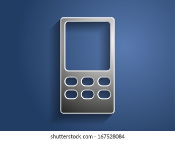 3d Vector illustration of cellphone icon