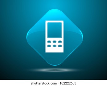 3.d Ilustración vectorial del icono del teléfono móvil