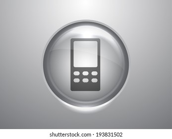 3.d Ilustración vectorial del icono del teléfono móvil