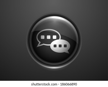 3.d Ilustración vectorial del icono de charla