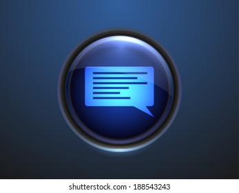 3.d Ilustración vectorial del icono de charla