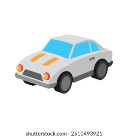 3D Vector Illustration of a Classic Car	