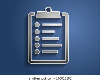 3.d Ilustración vectorial del icono del portapapeles