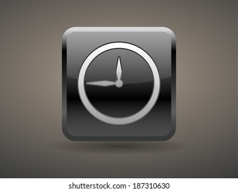 3d Vector illustration of clock icon 