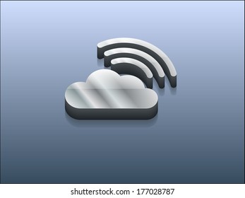 3d Vector illustration of clowd icon