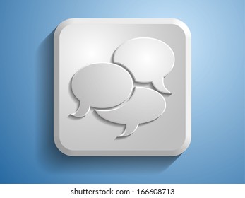 3d Vector illustration of communication icon 