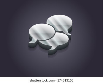 3d Vector illustration of communication icon 
