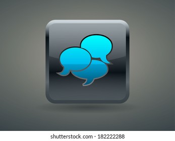 3.d Icono de ilustración vectorial de comunicación 