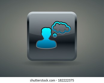 3d Vector illustration of communication icon 