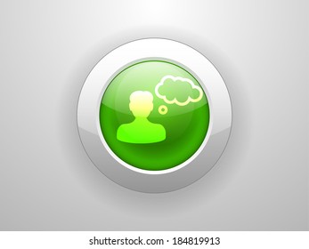 3d Vector illustration of communication icon 