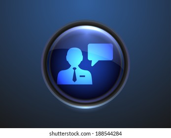 3d Vector illustration of communication icon