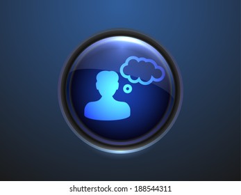 3d Vector illustration of communication icon 