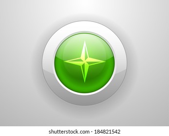 3.d Ilustración vectorial del icono de la brújula 