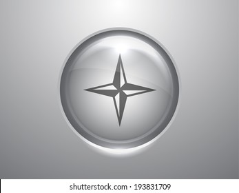 3d Vector illustration of compass icon 