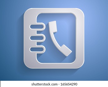 3d Vector illustration of  contacts book icon 