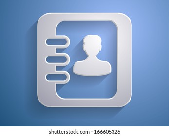 3d Vector illustration of  contacts book icon 