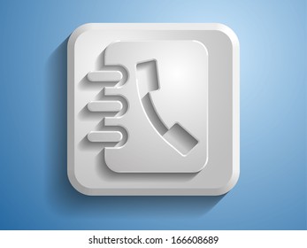 3d Vector illustration of  contacts book icon 