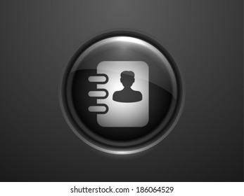 3d Vector illustration of  contacts book icon 