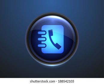 3d Vector illustration of  contacts book icon 