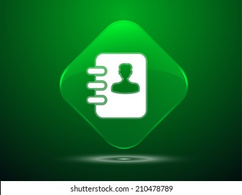3d Vector illustration of  contacts book icon 