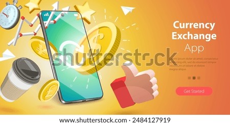 Similar – Image, Stock Photo 3d smartphone. Tropical summer vacation