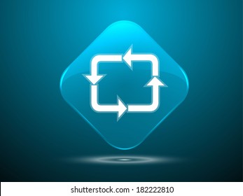 3d Vector illustration of cyclic icon 