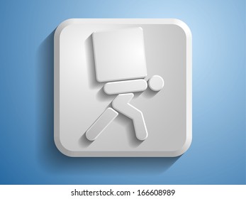 Ilustração de vetor 3d do ícone de distribuição 