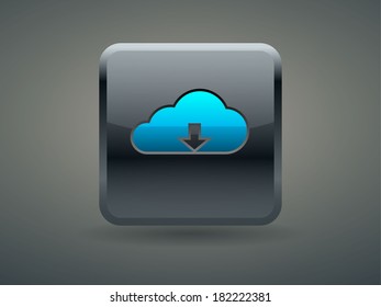 3d Vector illustration of a download icon 