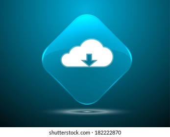 3d Vector illustration of a download icon 