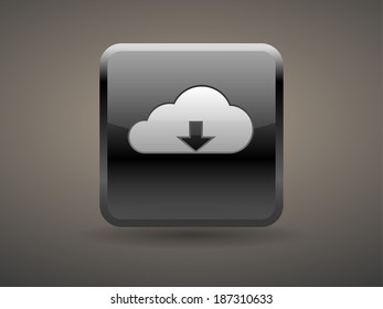 3d Vector illustration of a download icon 