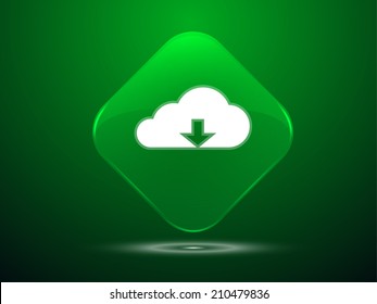 3d Vector illustration of a download icon 