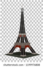 3d vector illustration of the Eiffel Tower