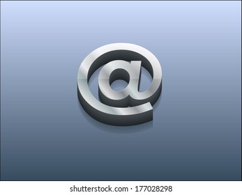 3.d Ilustración vectorial del icono de correo electrónico