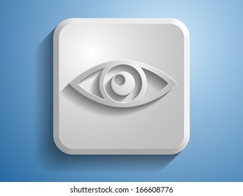 3 d Ilustración vectorial de un icono ocular