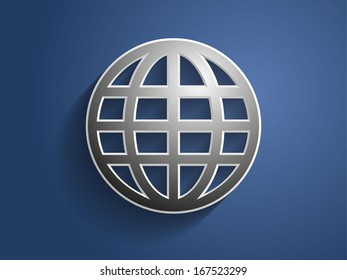 3d Vector illustration of a eye icon