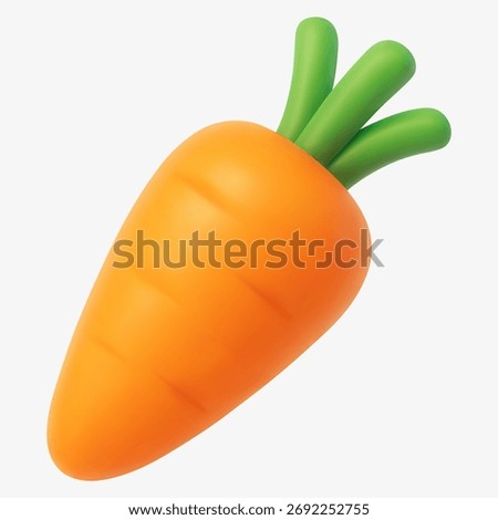 3D Vector illustration of a fresh carrot symbolizing organic food, healthy eating, agriculture, farm produce, and natural nutrition lifestyle.